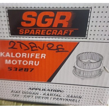 DKŞ Doğan Kartal Şahin 12v KALORİFER MOTORU PERVANELİ ÇİFT DEVİR SGR 53287