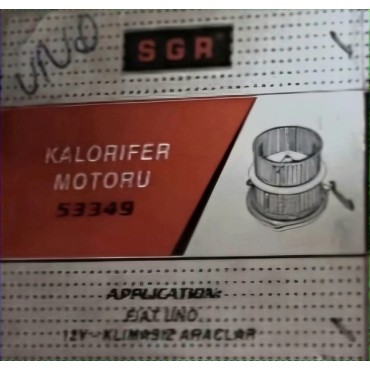 Uno 12V KALORİFER MOTORU KLİMASIZ SGR 53349 OEM: 69401249