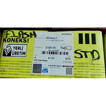 R11 Flash PİSTON SEGMAN TAKIMI  Standart Koneks 232900 Oem:  7701641261