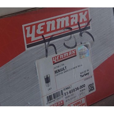 Clıo Symbol Kangoo 1.5DCI K9K 1500CC Standart PİSTON SEGMAN TAKIMI  Yenmak 51-65936-000