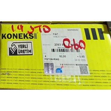 Doblo 1.9JTD 0.60mm PİSTON SEGMAN TAKIMI Koneks 209393 