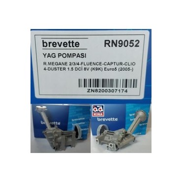 K9K Megane II III IV Fluence Captur Clio IV Duster 1.5 dCi 8V YAĞ POMPASI Brevette RN9052 oem: 8200307174