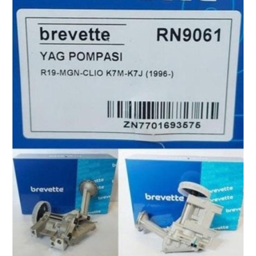 K7M K7J Megane Clıo R19 YAĞ POMPASI Brevette RN9061 OEM: 7701693575